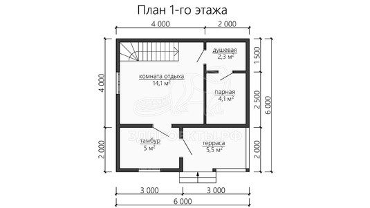 3d проект ББW044 - планировка