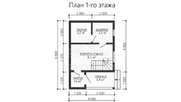 3d проект ББW050 - планировка