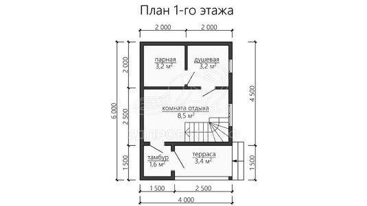 3d проект ББW050 - планировка