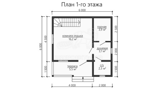 3d проект ББW053 - планировка