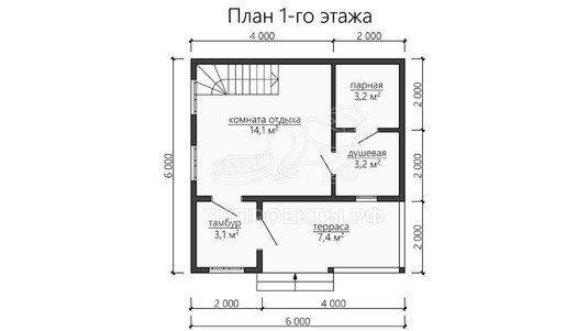 3d проект ББW054 - планировка