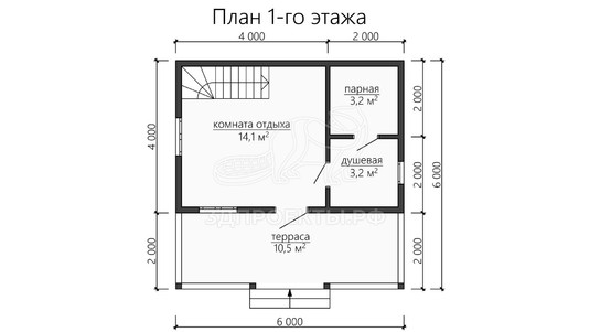 3d проект ББW055 - планировка