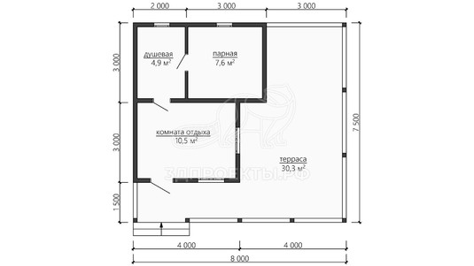 3d проект ББW057 - планировка</div>