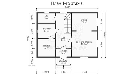 3d проект ББW059 - планировка