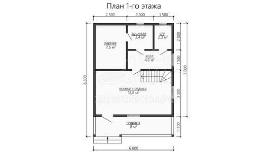 3d проект ББW061 - планировка