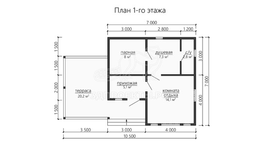 3d проект ББW065 - планировка</div>