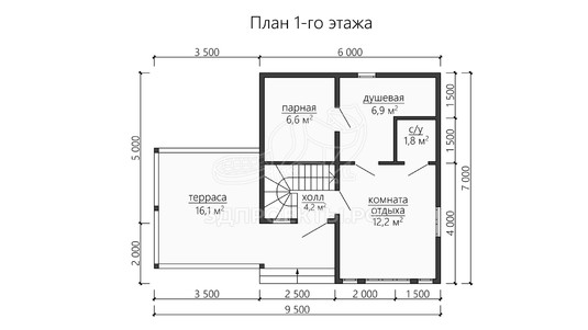 3d проект ББW066 - планировка