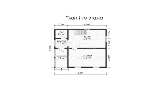 3d проект ДБW003 - планировка