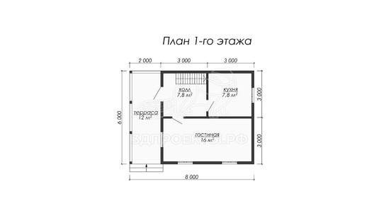 3d проект ДБW005 - планировка