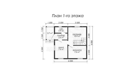 3d проект ДБW006 - планировка