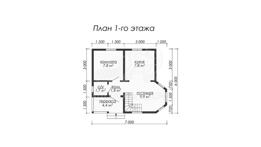 3d проект ДБW007 - планировка