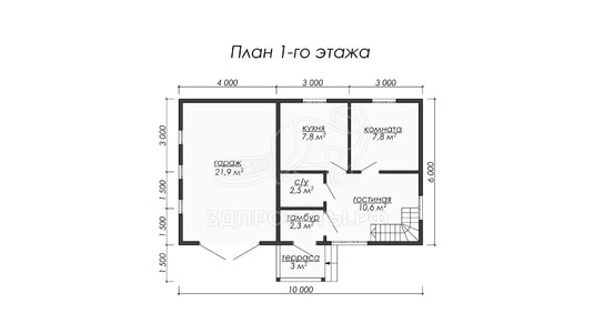 3d проект ДБW018 - планировка