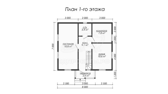 3d проект ДБW021 - планировка