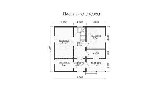 3d проект ДБW022 - планировка