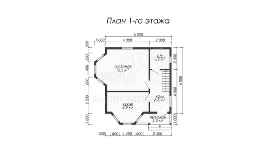 3d проект ДБW030 - планировка