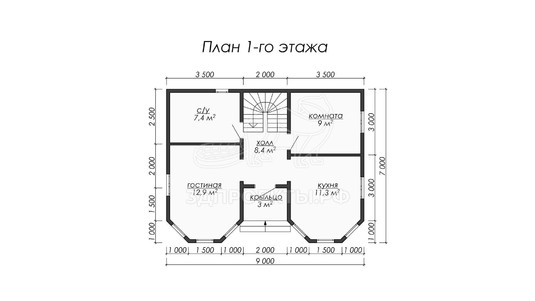 3d проект ДБW032 - планировка