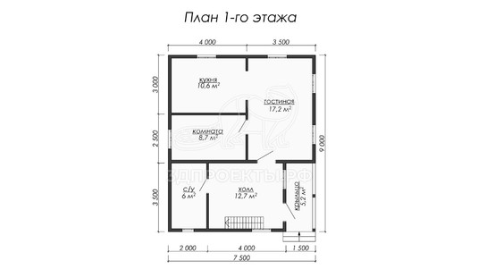 3d проект ДБW041 - планировка