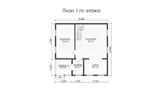 3d проект ДБW048 - планировка