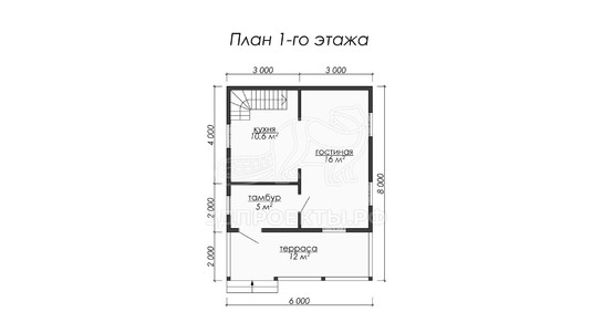 3d проект ДБW049 - планировка