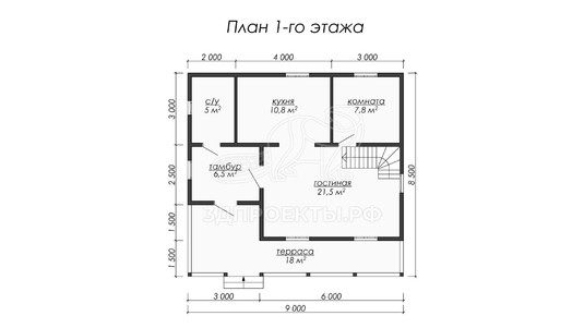 3d проект ДБW053 - планировка