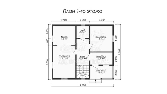 3d проект ДБW057 - планировка