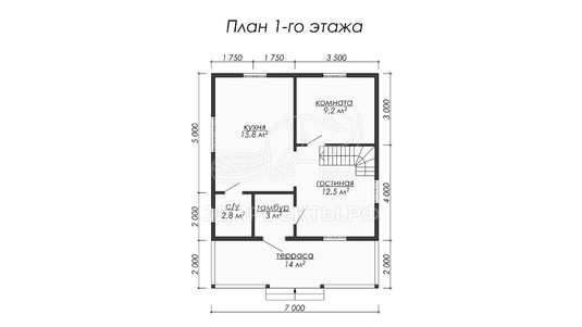 3d проект ДБW060 - планировка