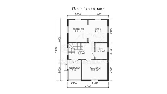 3d проект ДБW063 - планировка