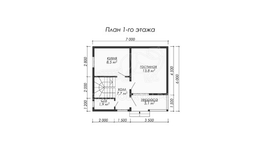 3d проект ДБW073 - планировка