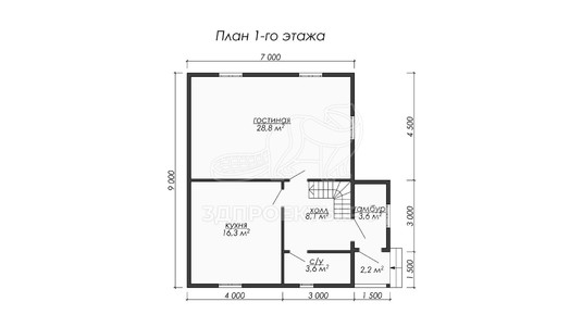 3d проект ДБW074 - планировка