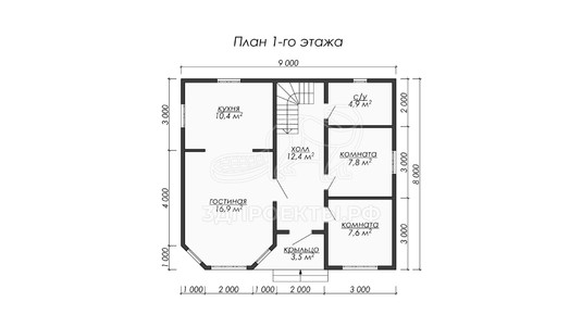 3d проект ДБW077 - планировка