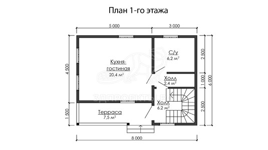 3d проект ДБW078 - планировка