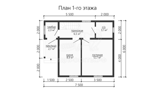 3d проект ДБW122 - планировка