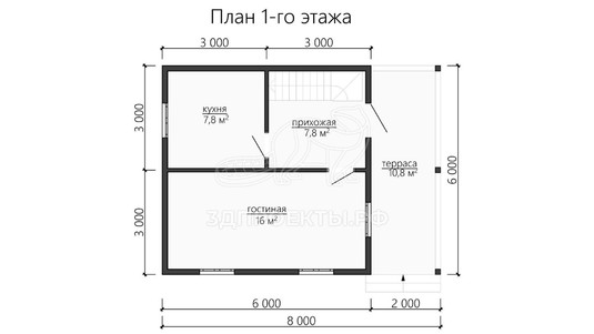 3d проект ДБW124 - планировка