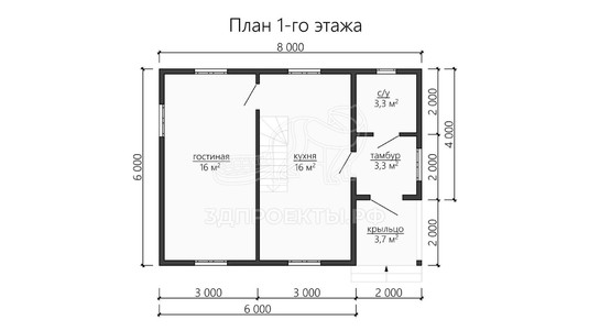 3d проект ДБW127 - планировка