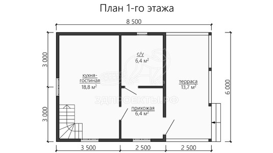 3d проект ДБW144 - планировка