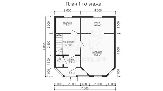 3d проект ДБW148 - планировка