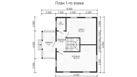 3d проект ДБW151 - планировка