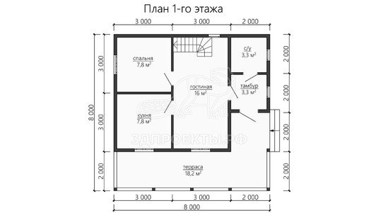 3d проект ДБW161 - планировка