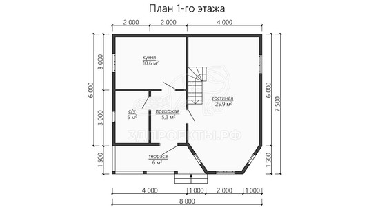 3d проект ДБW164 - планировка