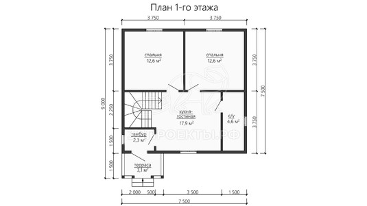 3d проект ДБW166 - планировка