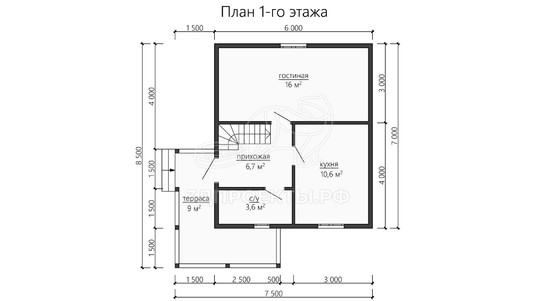 3d проект ДБW167 - планировка