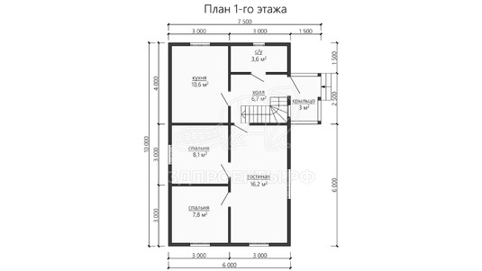 3d проект ДБW169 - планировка