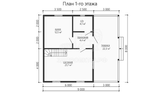 3d проект ДБW170 - планировка