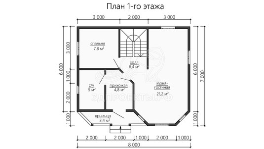 3d проект ДБW173 - планировка