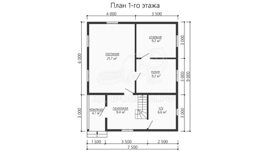 3d проект ДБW175 - планировка