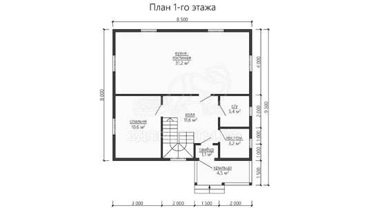 3d проект ДБW180 - планировка