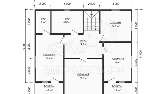 3d проект ДБW194 - планировка</div>