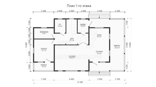 3d проект ДБW196 - планировка