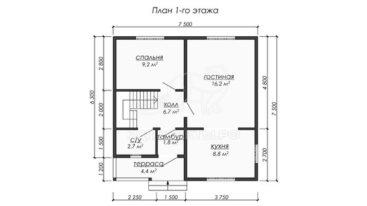 3d проект ДБW232 - планировка