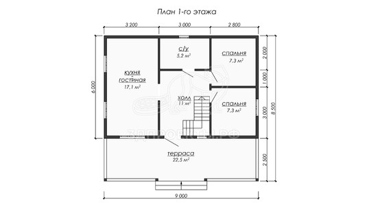 3d проект ДБW240 - планировка